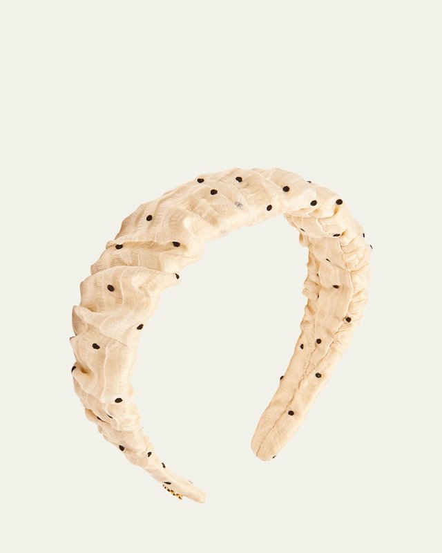 Kelly Polka-Dot Ruched Headband