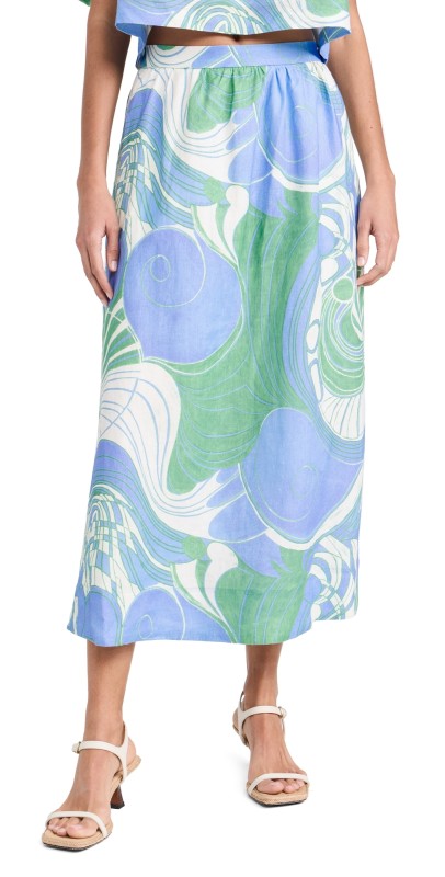 RHODE Aaron Skirt Periwinkle Deco Surf Grande