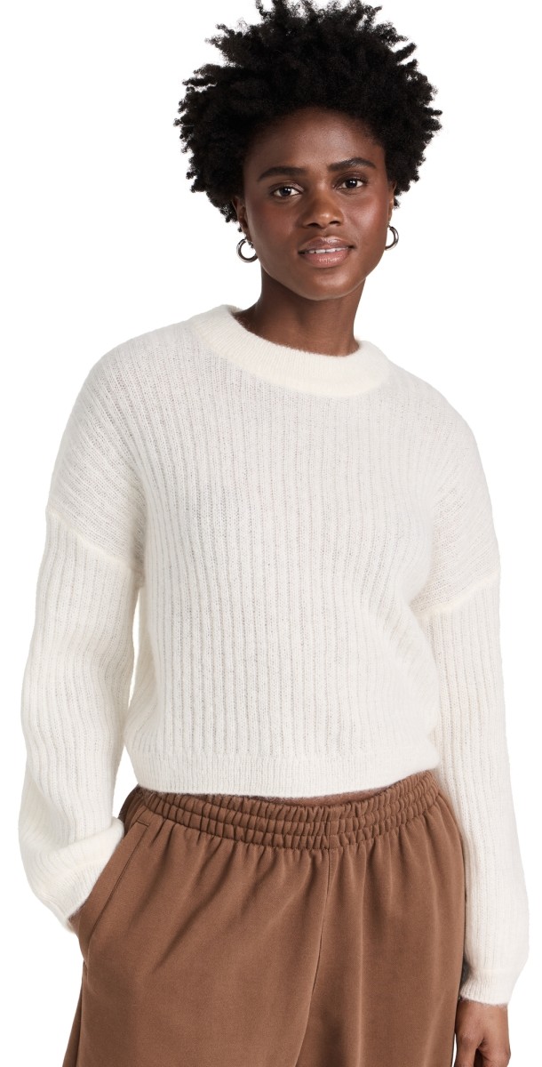 Sweaty Betty Hera Open Back Sweater Lily White