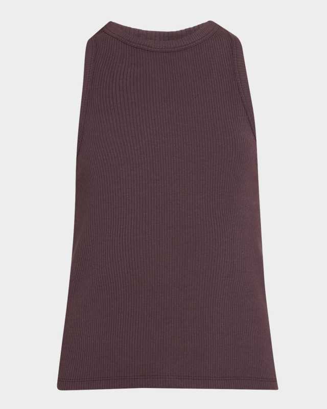 Mocha Rib Racerback Tank Top