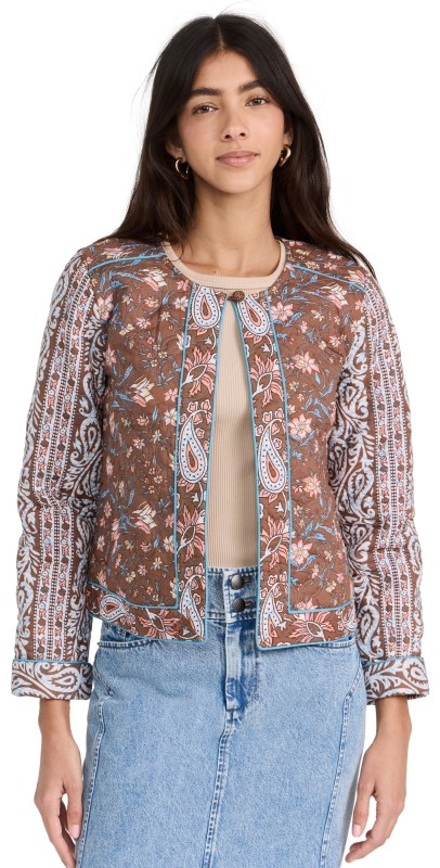 Playa Lucila Quilted Jacket Brown