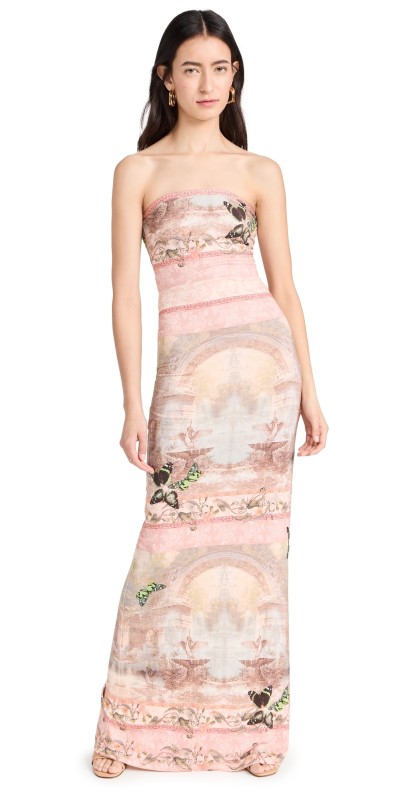 alice + olivia Delora Strapless Dress Versailles