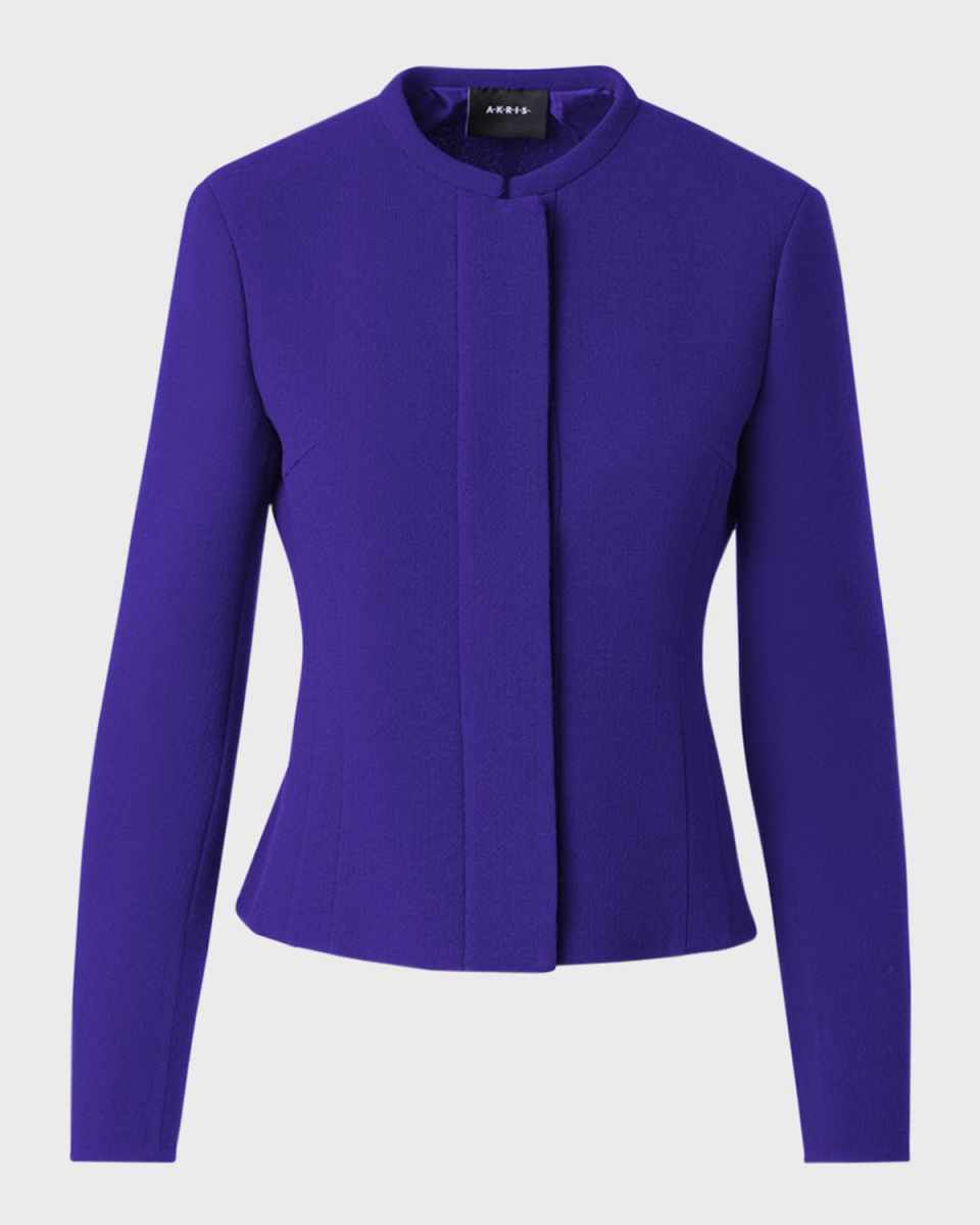 West Wool Crepe Short Jacket