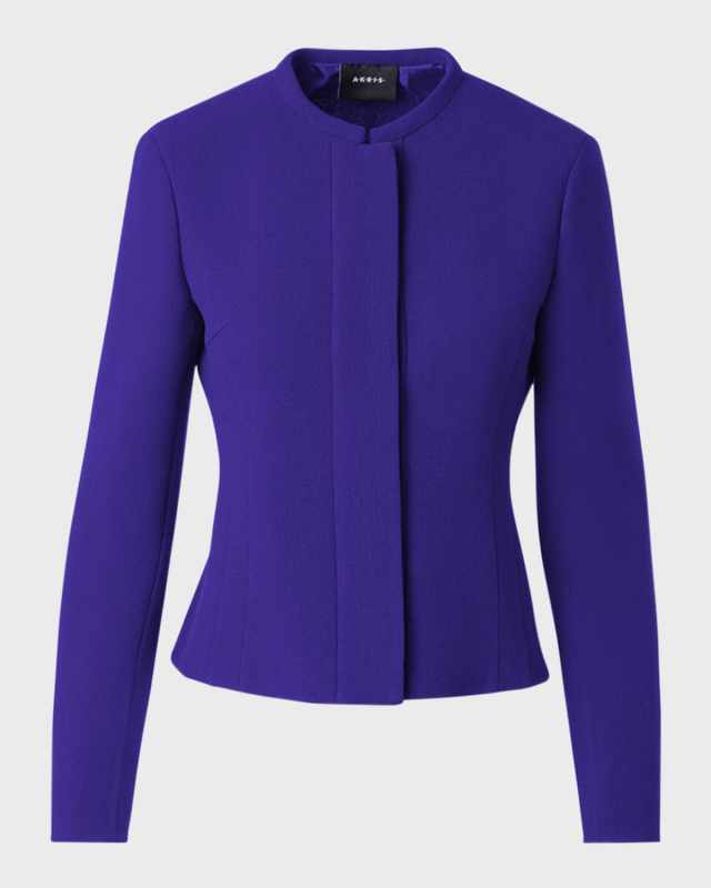 West Wool Crepe Short Jacket