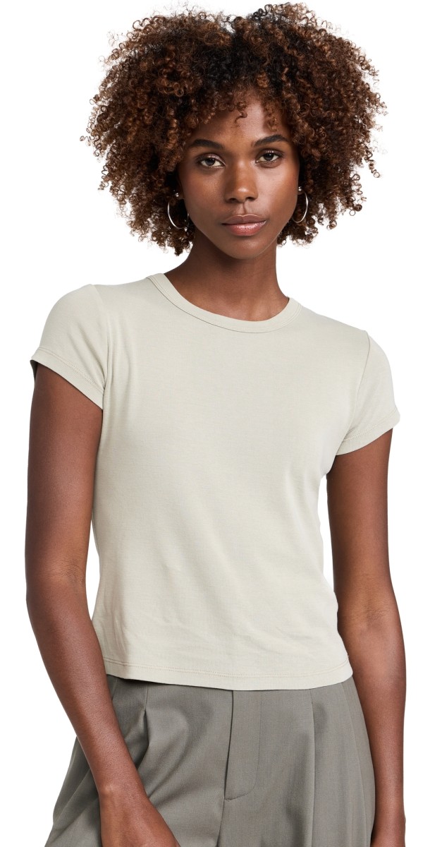 St. Agni Cotton Baby Tee Moss Grey