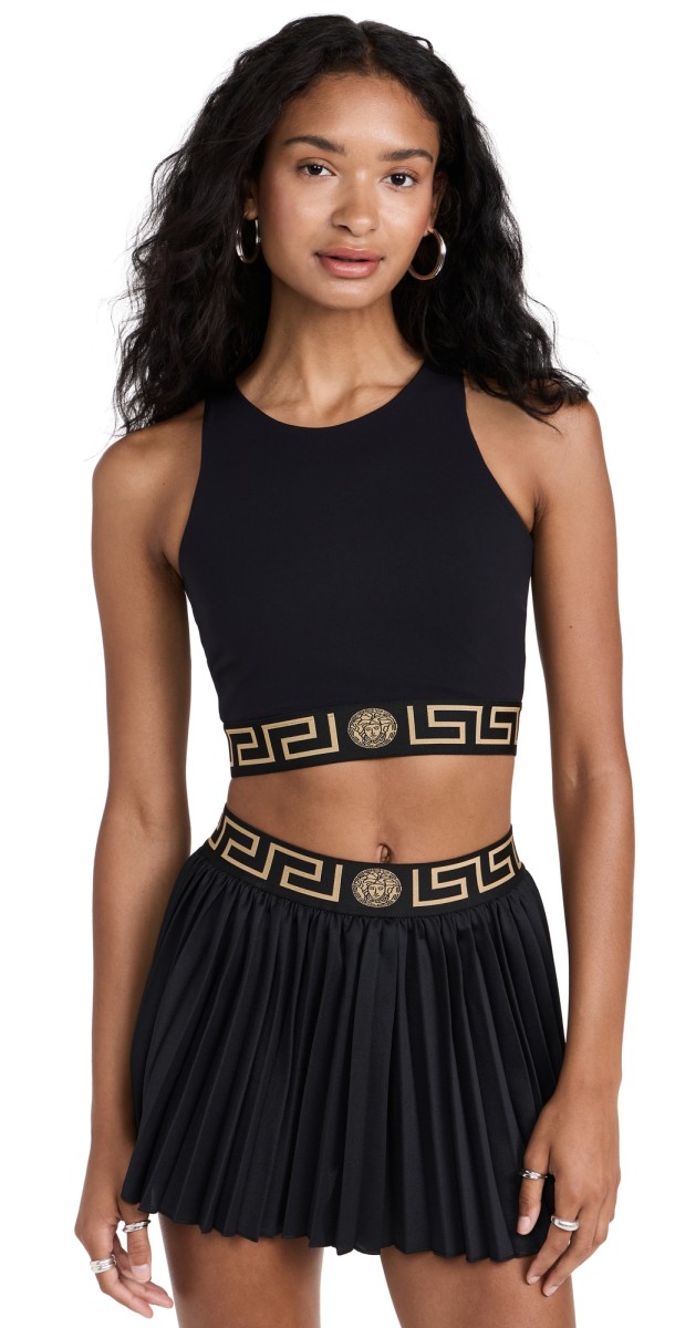 Versace Sport Bra Tex Lycra Sofileta + Iconic Elastic Black
