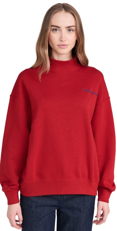 Polo Ralph Lauren Vintage Fleece Long Sleeve Sweatshirt Madison Red