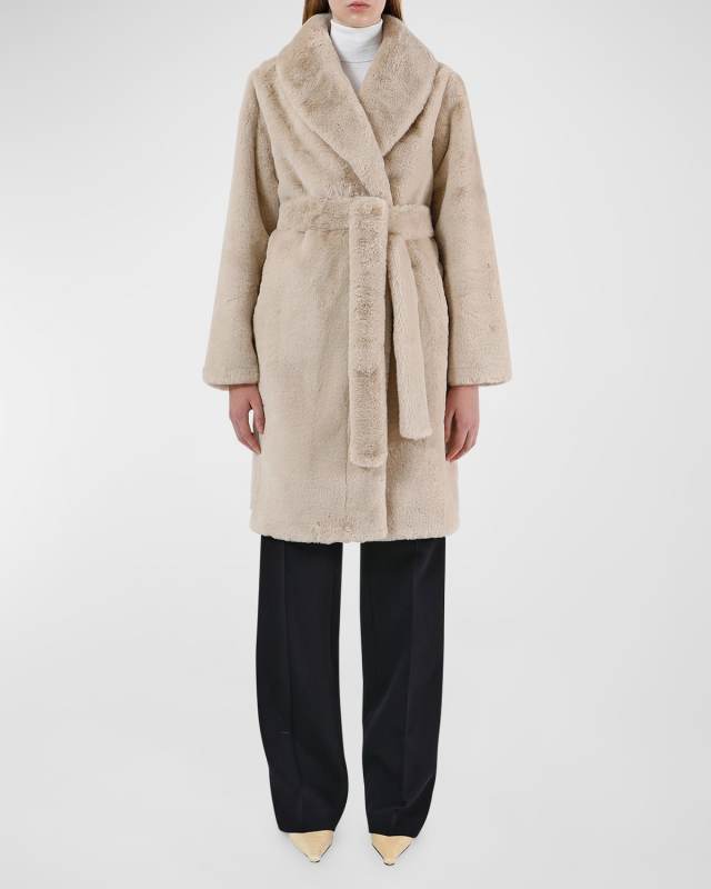 Bree Faux Fur Wrap Coat