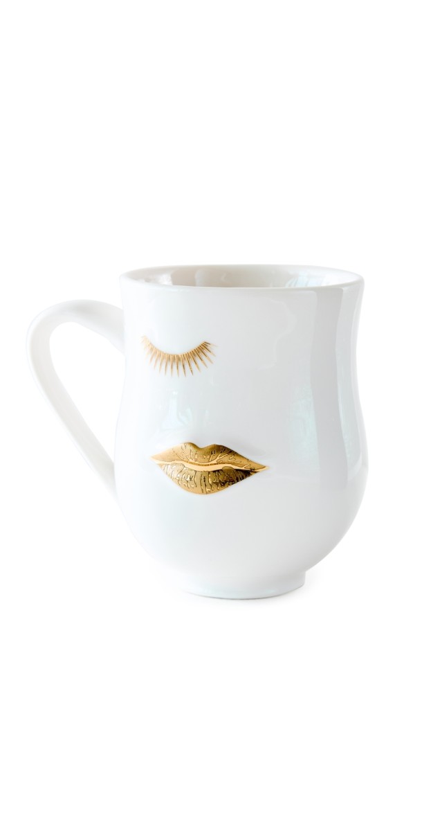 Jonathan Adler Gilded Mr. and Mrs. Muse Mug Whit