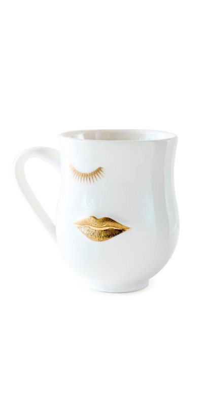 Jonathan Adler Gilded Mr. and Mrs. Muse Mug Whit
