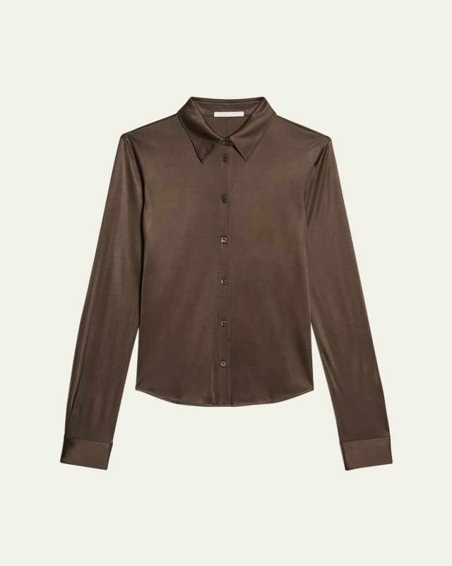 Fluid Button-Front Shirt
