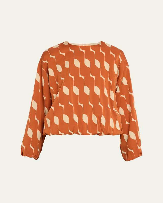 Capo Printed Silk Blouse