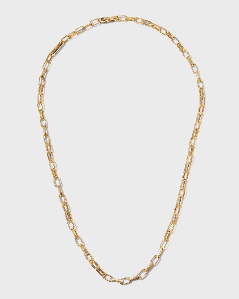 18k Unisex Uomo Coiled Open Chain Link Necklace