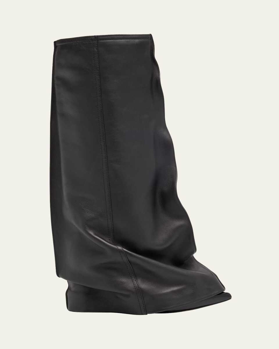 Pant Leather Knee Boots
