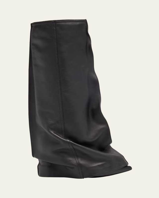 Pant Leather Knee Boots