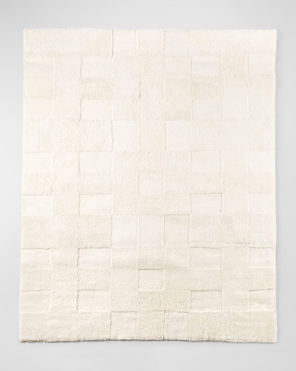 Patchwork Shearling Rug, 9' x 12'