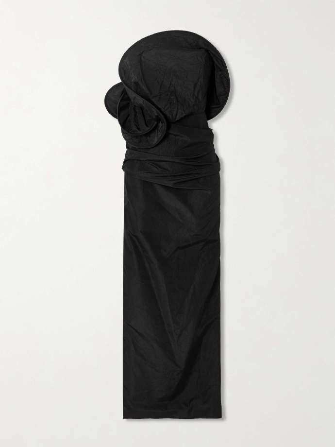 MAGDA BUTRYM Strapless ruched silk-taffeta maxi dress