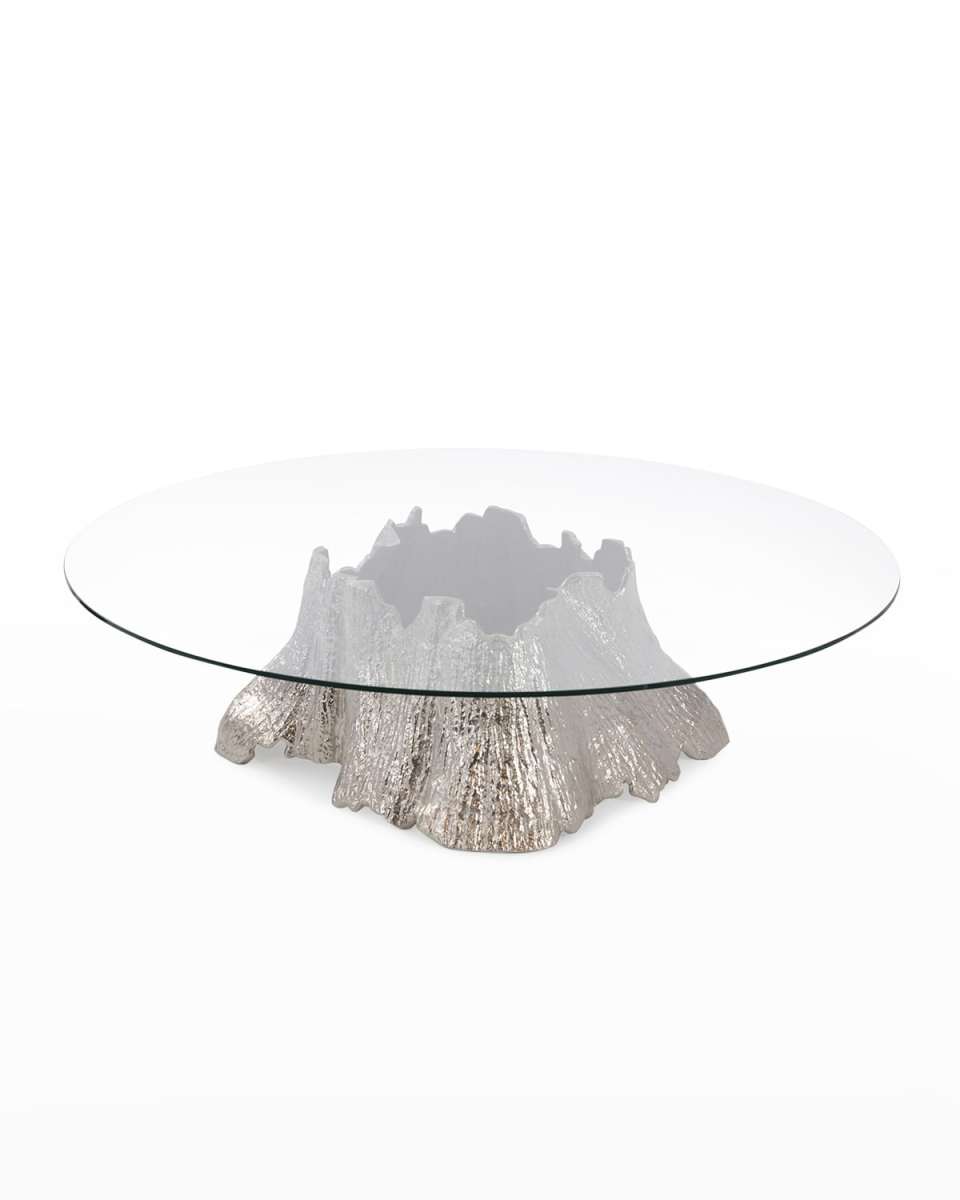 Sculptural Cocktail Table, Nickel