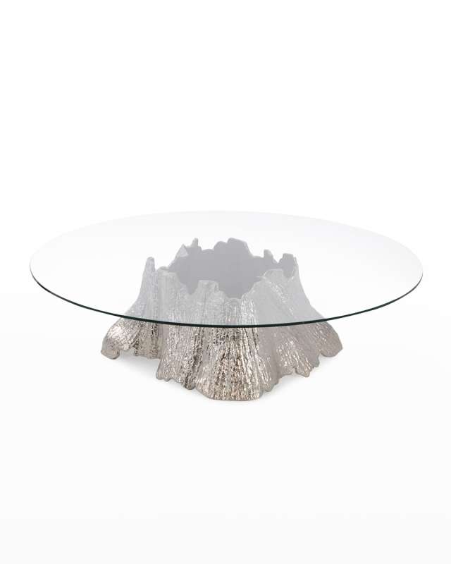 Sculptural Cocktail Table, Nickel