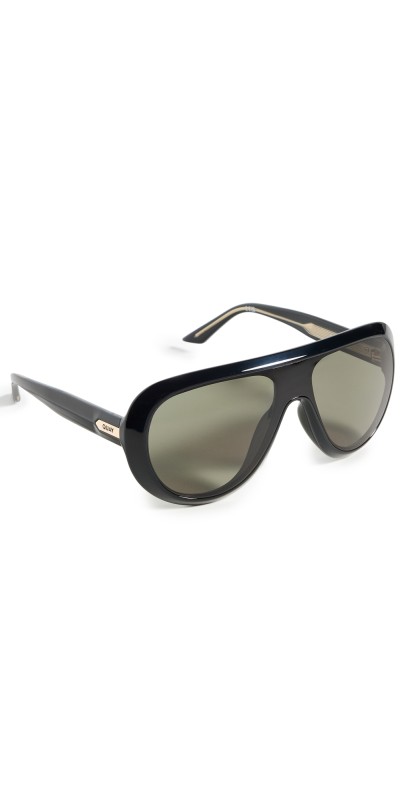 Quay Set List Aviator Sunglasses Black/Gr