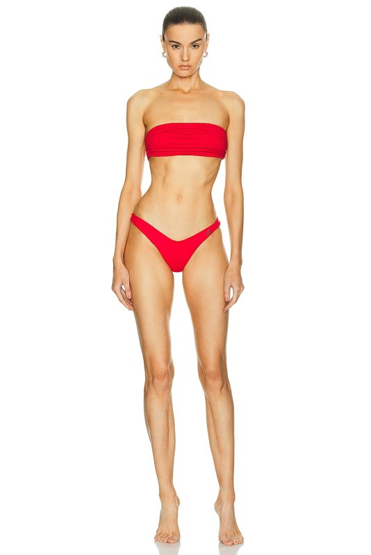THE ATTICO Strapless Bikini Set