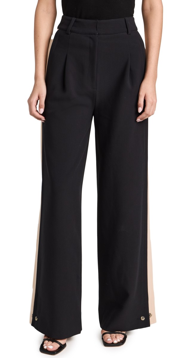 Favorite Daughter The Margaret Wide Leg Pants Black/Beige
