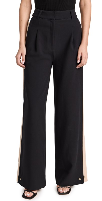 Favorite Daughter The Margaret Wide Leg Pants Black/Beige