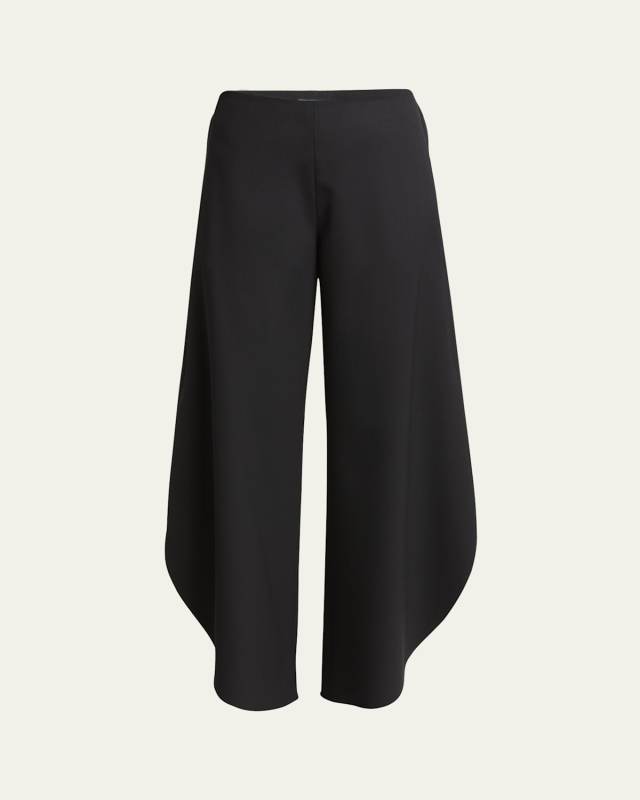 Rounded Wide-Leg Trousers