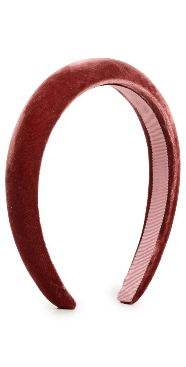Jennifer Behr Tori Velvet Headband Antique Ros