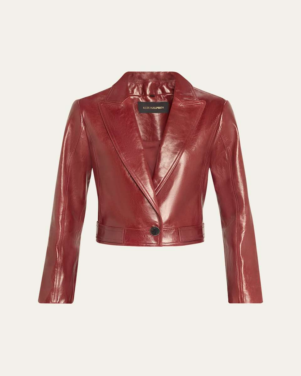 Astra Cropped Leather Jacket
