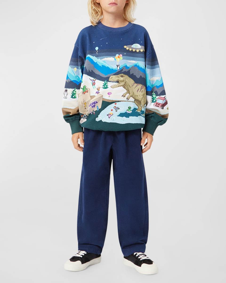 Boy's Monti Animated Sweatshirt, Size 8-