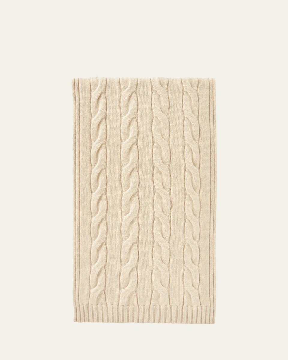 Cashmere Cable Knit Scarf