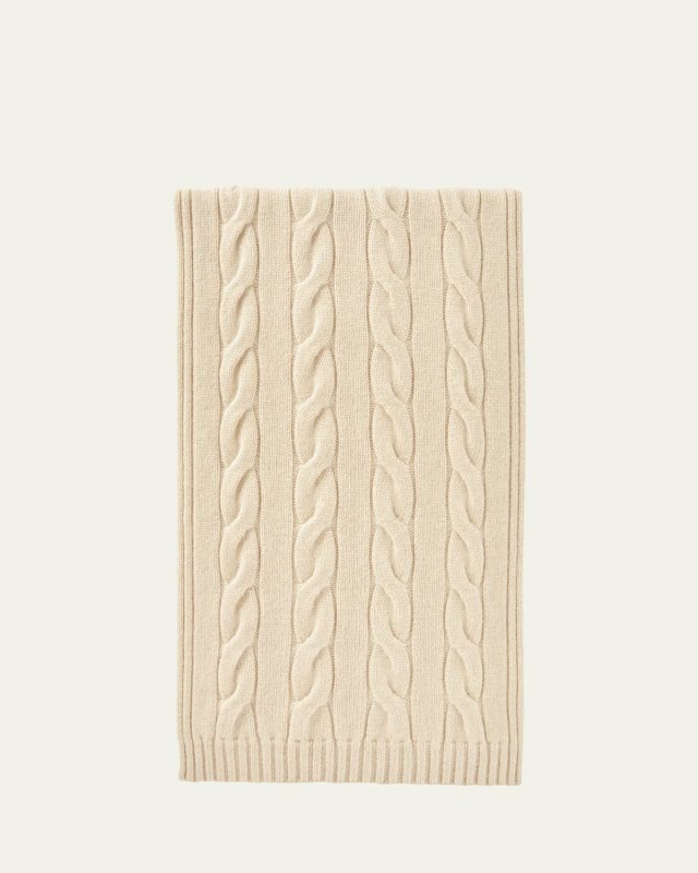 Cashmere Cable Knit Scarf