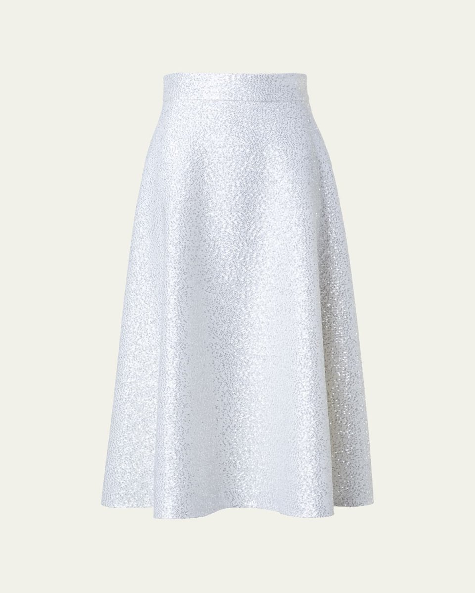 Sparkly A-Line Midi Skirt