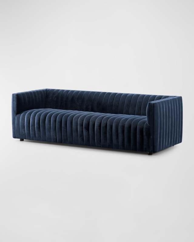 Augustine Velvet Sofa, 88"