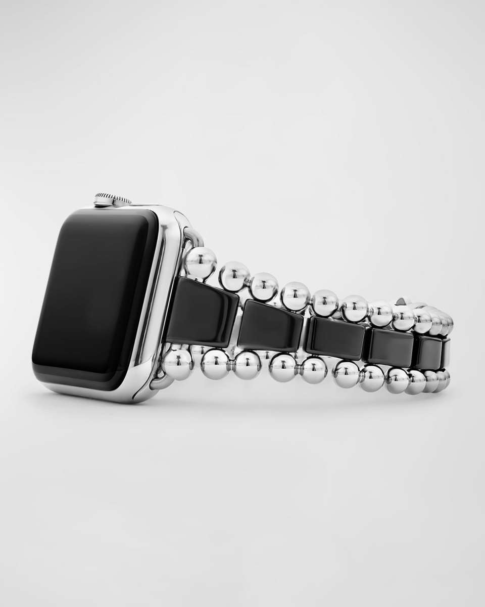 Smart Caviar Black Apple Watch Bracelet, 42mm-49
