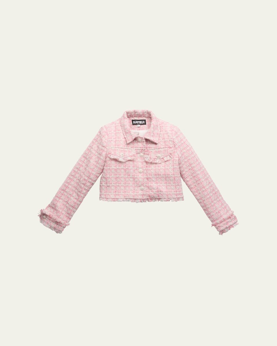 Girl's Charlize Tween Boucle Jacket, Size S-XL