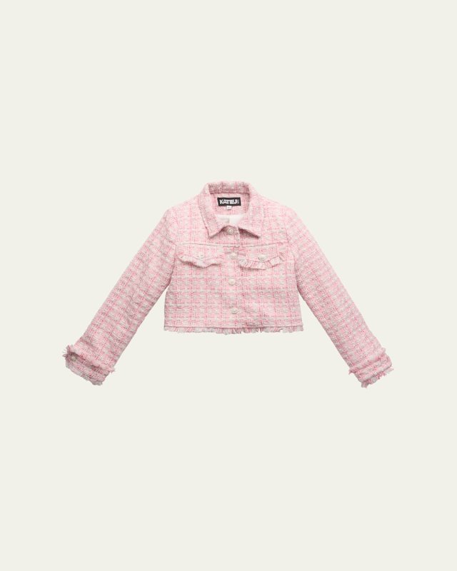 Girl's Charlize Tween Boucle Jacket, Size S-XL
