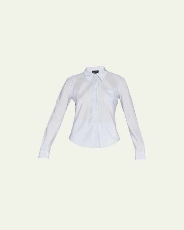 Silk Button-Down Blouse