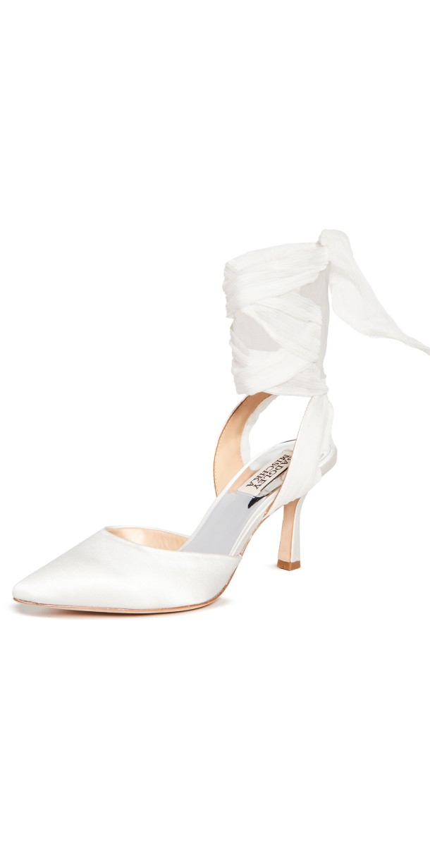 Badgley Mischka Blaze Pumps White Satin