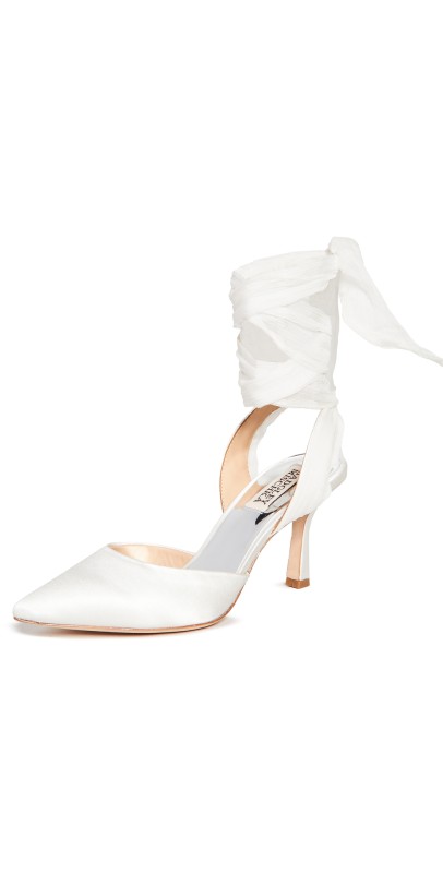 Badgley Mischka Blaze Pumps White Satin