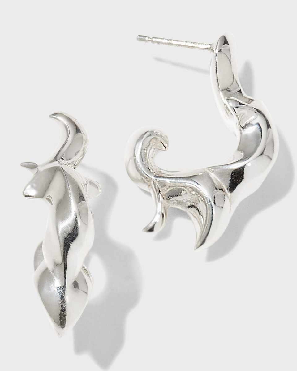 Abstract Earrings in Sterling Silver