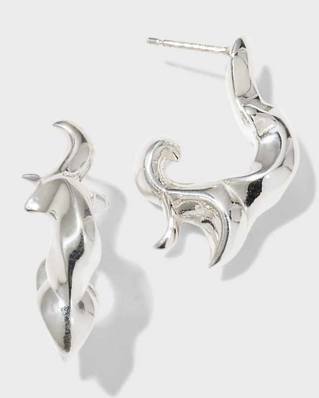Abstract Earrings in Sterling Silver