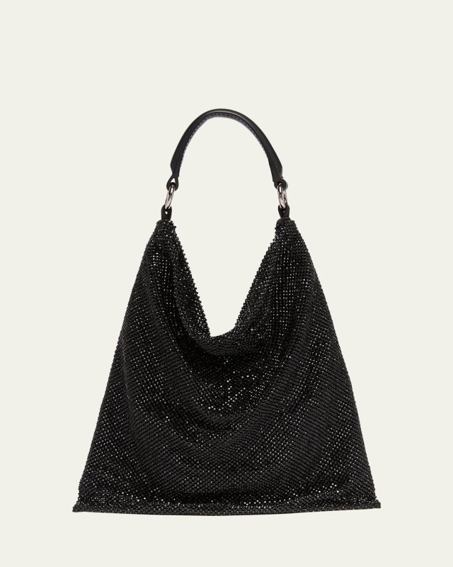 Bella Ciao Mesh Crystal Hobo Bag