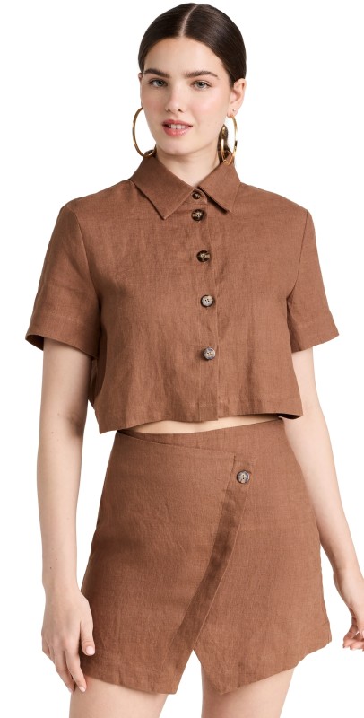 HEVRON Shelly Dress Pecan