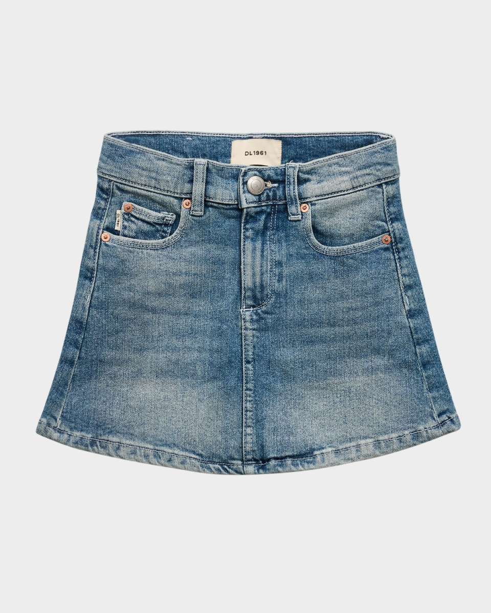 Girl's Jenny Denim Mini Skirt, Size 7-14