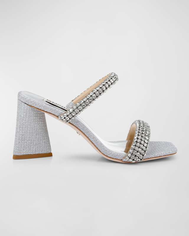 Frankie Embellished Satin Mules