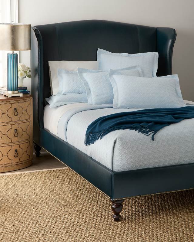 Saige Leather Bed,