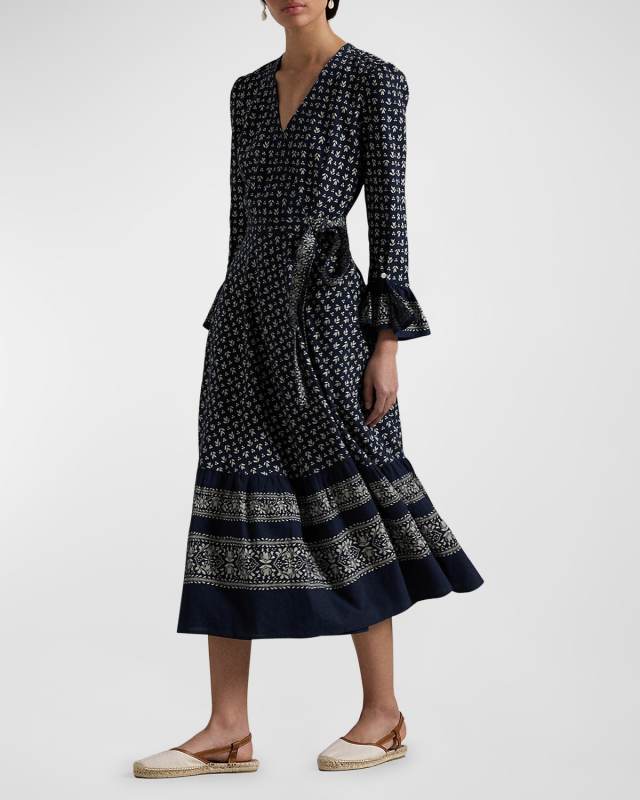 Floral-Print Wrap Dress