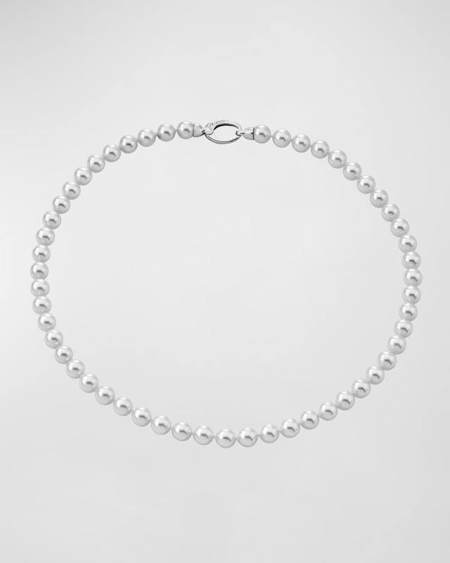 Lyra Pearl-Strand Necklace, White
